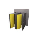 Set of two saffron yellow cubicles