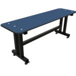 Single bench in light grey