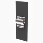 Hand dryer unit on grey wall