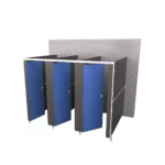 Triple changing cubicle