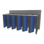 Run of Six Changing Room Cubicle Set