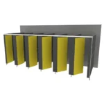 Run of 6 Toilet Cubicle